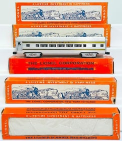 Lionel Postwar O Gauge 2522 Visa Dome Car X2/2521 Observation Car/2523 Pullman Car X2 Boxed