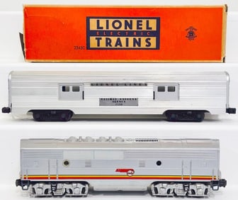 Lionel Postwar O Gauge Santa Fe 2343C B Unit and 2530 Baggage Car
