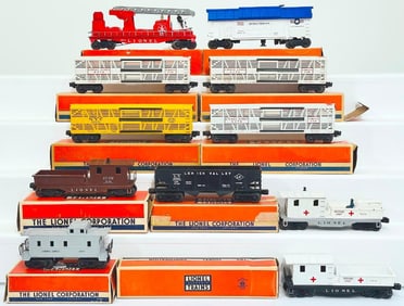 Lionel Postwar O Gauge 3512 Operating Fireman and Ladder Car/6119  -   50 Work Caboose/6376 Circus