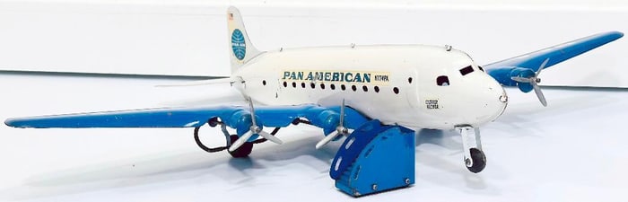 Marx Postwar Pan American Clipper Meteor Four Engine Airplane