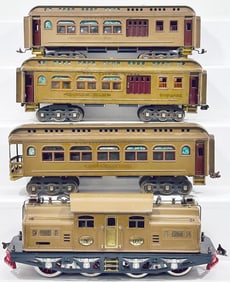 Lionel Prewar Standard Gauge 402 Mojave Electric Locomotive and Mojave  419/419/490 Passenger Cars