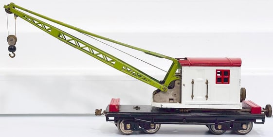 Lionel Prewar Standard Gauge white and red 219 Crane