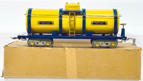 American Flyer Prewar Wide Gauge 4010 yellow Tank Car