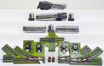 Lionel Prewar O Gauge 616W - 617 - 617 - 618 Gray Top Flying Yankee Set/Lionel Prewar O Gauge