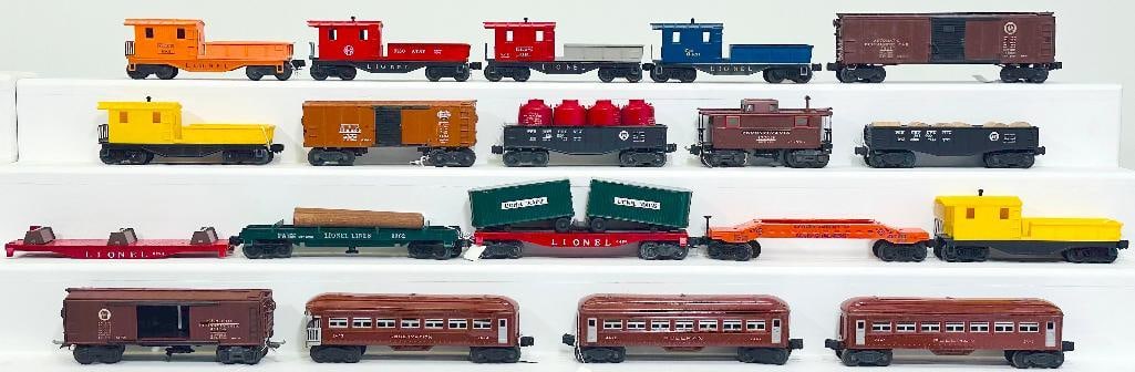 Lionel Postwar O Gauge Sixteen (16) Assorted Freight Cars and 2943 - 2442 - 2442 Brown Passenger (1 of 9)