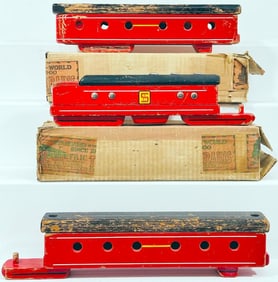 Seaver Toy Co. Prewar Wood Streamliner Train 3 Pieces