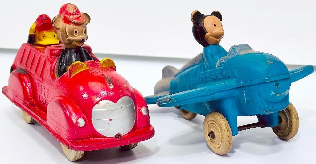 The Sun Rubber Co. Fire Department Vehicle and Mickey's Airmail Airplane (1 of 7)