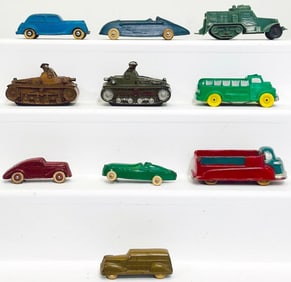 The Sun Rubber Co. Ten (10) Assorted Rubber Vehicles