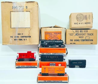 Lionel Postwar O Gauge Outfit No. 119 with 1110 Locomotive and Tender and Three (3) Freight Cars