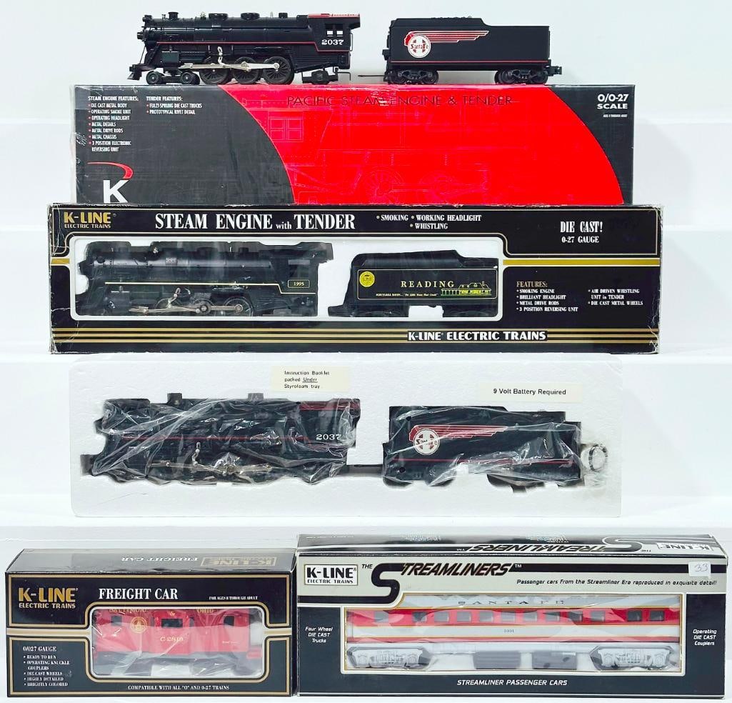 K-Line Modern O Gauge Santa Fe Steam Engine and Tender Boxed/Schkuykil Steam Engine and Tender Boxed (1 of 10)