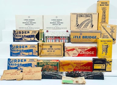 Marx Postwar O Gauge NOS Assorted Accessories Boxed