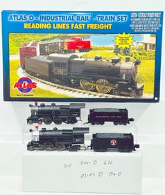 Atlas Modern O Gauge Reading Lines Fast Freight Train Set/Great Northern Locomotive and Tender/B&O