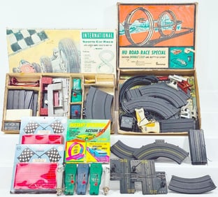 Marx Postwar International Sports Car Race Set/Penney?s HO Roadway Special Exciting Double Loop