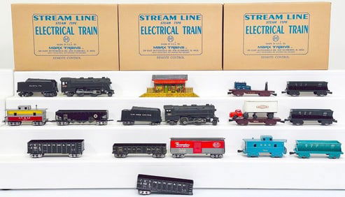 Marx Postwar O Gauge 999 Rare One-Of-A-Kind Locomotive and Tender and Three (3) Freight Cars