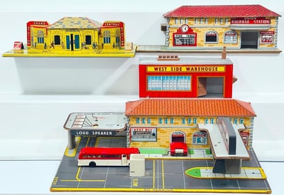 Marx Postwar Toy Grand Central Station and Keystone Westside Warehouse/Keystone Union RR Station