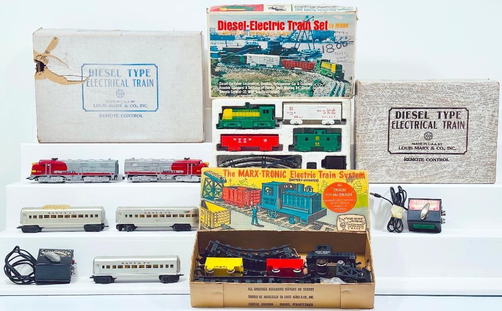 Marx Postwar O Gauge Four (4) Assorted Sets Boxed (1 of 17)