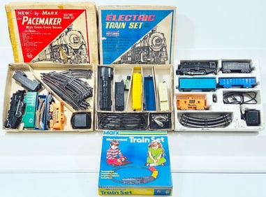 Marx Postwar O Gauge Three (3) Assorted Sets Boxed