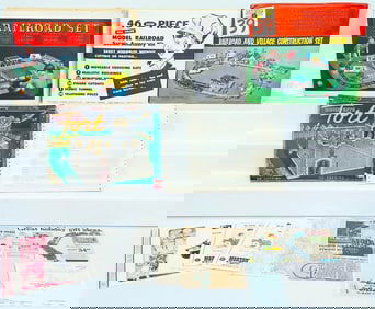 J Mar Specialty Postwar O Gauge 46 Piece Model Railroad Scenic Accessory Kit Paper X3