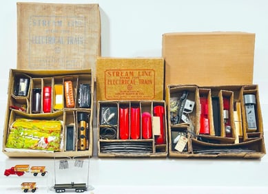 Marx Postwar O Gauge Three (3) Assorted Sets Boxed