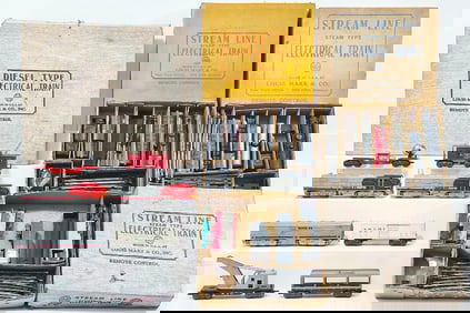 Marx Prewar and Postwar O Gauge Four (4) Assorted Sets Boxed