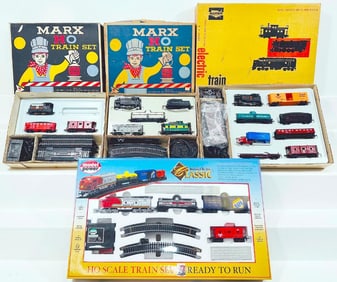 Marx Postwar HO Scale No. 16922 and No. 17522 Sets/Allstate No. 9942 HO Set/Model Power Ho Set
