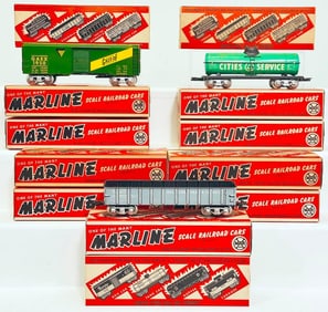 Marx Postwar O Gauge 3552 Scale Gondola Boxed X3/3582 Scale High Side Gondola Boxed X3