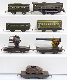 Marx Prewar O Gauge Army Supply Train