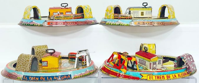 Mexican Marx Postwar Honeymoon Express Train Set X4