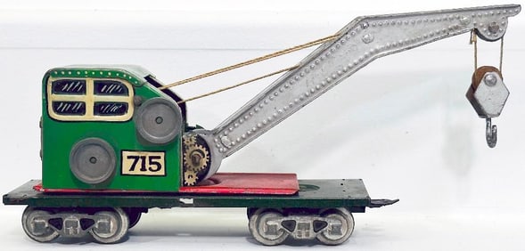 Marx Prewar O Gauge Crane Car Factory Prototype Model #823 dated April 1, 1941