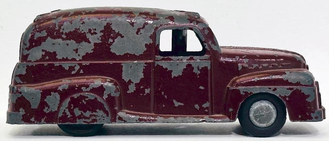 Marx Postwar Toy Panel Truck Maroon Factory Prototype #2169