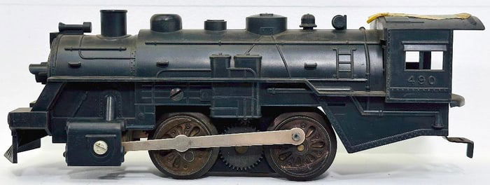 Marx Postwar O Gauge 490 Plastic 0 -4 -0 Locomotive Factory Prototype Model #2656 -C