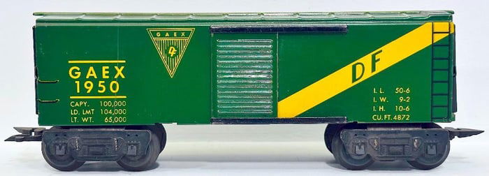 Marx Postwar O Gauge GAEX Box Car Factory Prototype