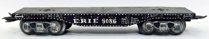 Marx Postwar O Gauge Erie 8086 Flat Car Handpainted Factory Prototype Model #1262