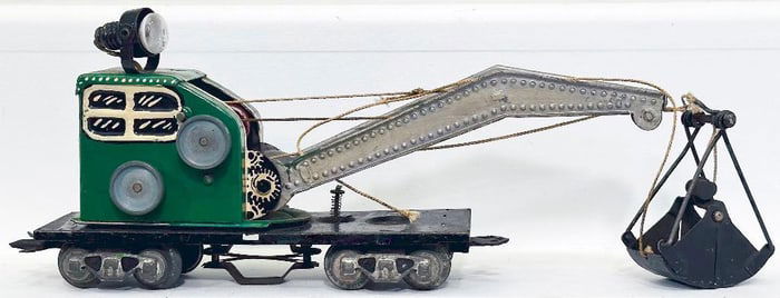Marx Postwar O Gauge Crane Car with Bucket Factory Prototype Model #1152