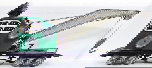 Marx Postwar O Gauge Crane Car Hand Painted Factory Prototype Model #1153