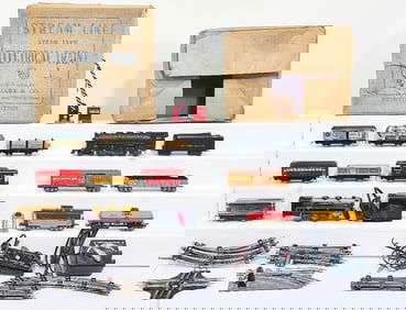 Marx Postwar O Gauge Montgomery Ward No. 35345 and Marx Prewar O Gauge Unnumbered Set