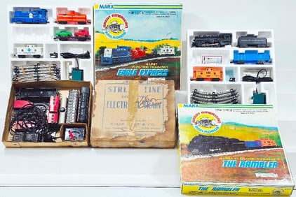 Marx Postwar O Gauge The Rambler Set and The Eagle Express Set/No. 25000/12 Freight Set