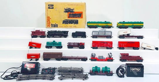 Marx Postwar O Gauge No. 9625 Allstate and Western Pacific A -A Diesel Freight Set