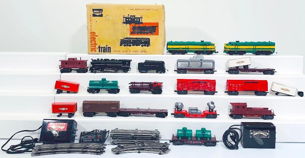 Marx Postwar O Gauge No. 9625 Allstate and Western Pacific A -A Diesel Freight Set (1 of 7)