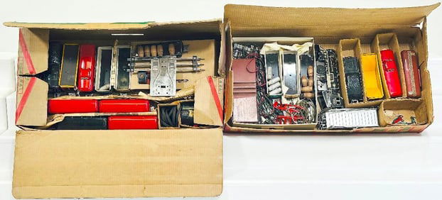 Marx Prewar O Gauge Airport Toy Train Set X2