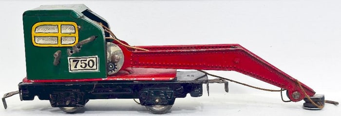 Marx Prewar O Gauge 750 Crane Car Factory Prototype