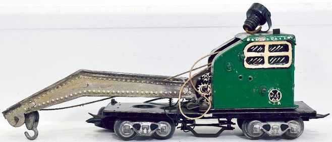 Marx Prewar O Gauge Crane Car Hand Painted Factory Prototype