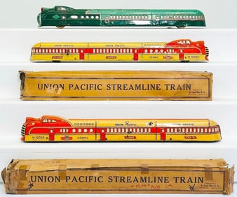 Marx Prewar O Gauge Union Pacific Streamliner Train orange and cream/Union Pacific Streamline Train