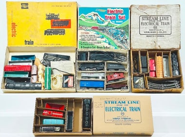 Marx Postwar O Gauge 6 inch Windup Set/No. 24522 Freight Set/No. 14868 Freight Set/No. 9757 Allstate