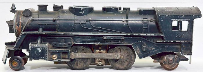 Marx Postwar O Gauge 666 black 2 - 4 - 2 Locomotive Factory Prototype