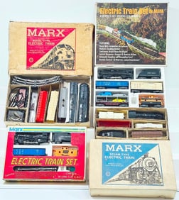 Marx Postwar O Gauge Four (4) Assorted Freight Sets
