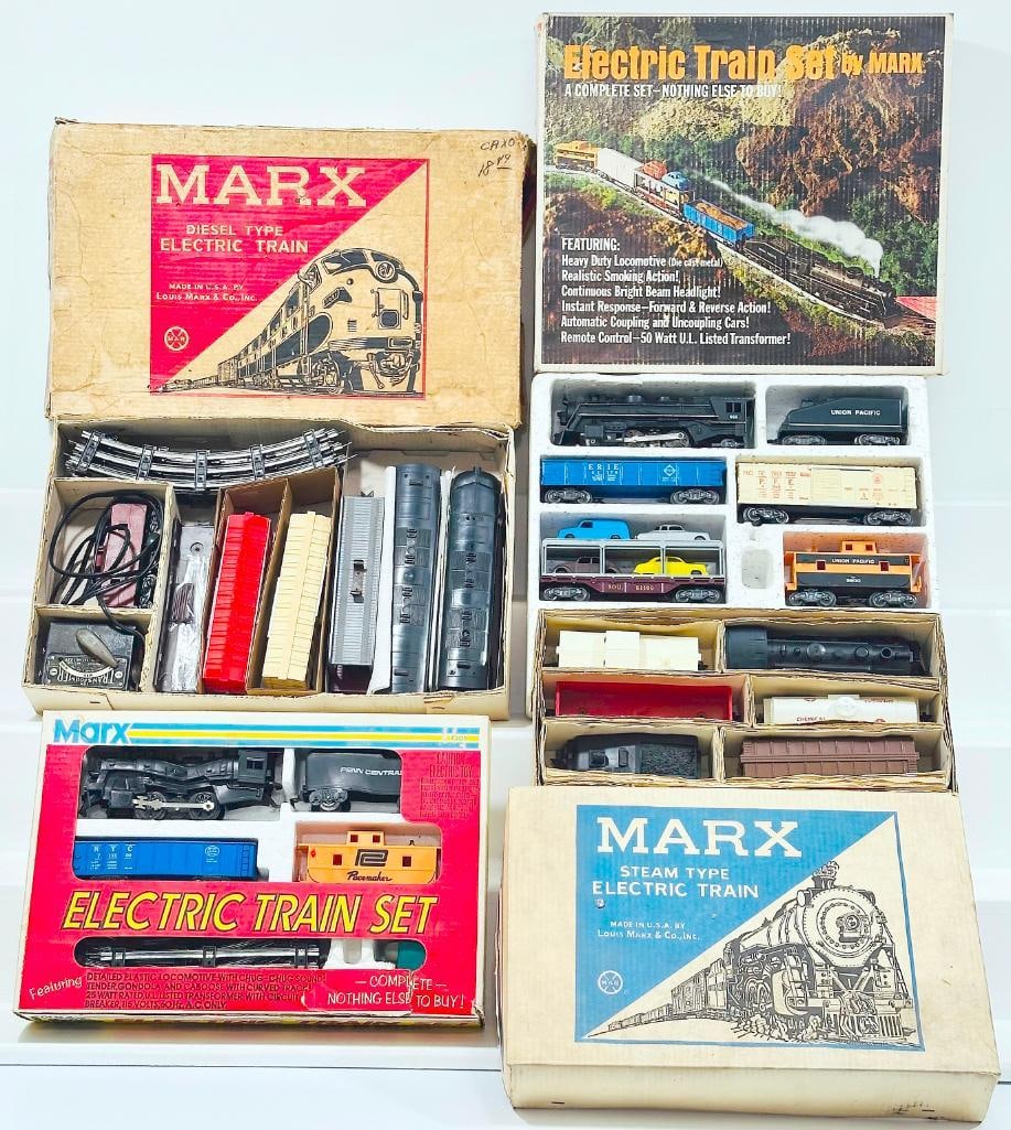 Marx Postwar O Gauge Four (4) Assorted Freight Sets (1 of 9)