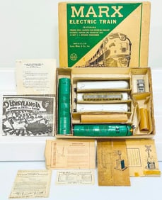 Marx Postwar O Gauge No. 44464 Western Pacific A - B Diesel Units with Three Western Pacific Coaches