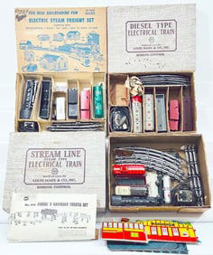 Marx Postwar O Gauge Three (3) Assorted Freight Sets