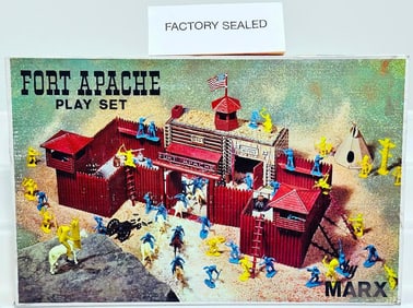 Marx Postwar Toy No. 3681 Fort Apache Play Set complete with all Accessories Boxed